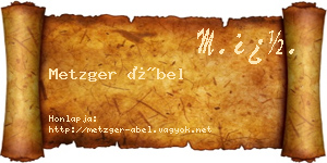 Metzger Ábel névjegykártya